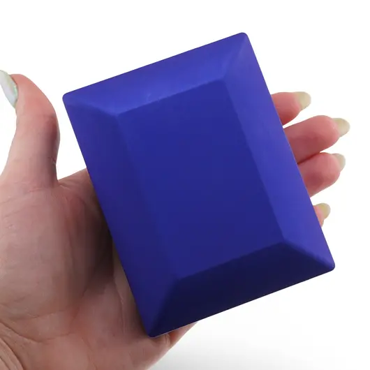 Cutie premium pentru bijuterii cu LED dreptunghiulara, albastra - 9cm, imagine 5