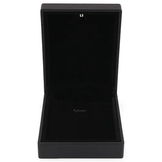 Cutie premium pentru bijuterii cu LED dreptunghiulara, neagra - 9cm, imagine 3