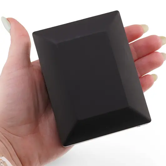 Cutie premium pentru bijuterii cu LED dreptunghiulara, neagra - 9cm, imagine 5