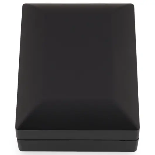 Cutie premium pentru bijuterii cu LED dreptunghiulara, neagra - 9cm