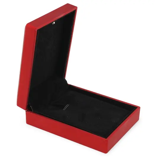Cutie premium pentru bijuterii cu LED dreptunghiulara, rosie - 9cm, imagine 2