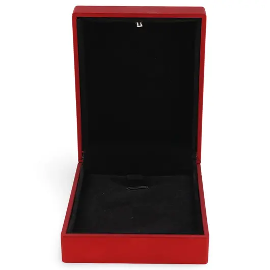 Cutie premium pentru bijuterii cu LED dreptunghiulara, rosie - 9cm, imagine 3