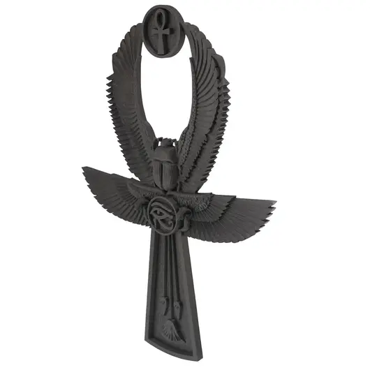 Decoratiune egipteana cu Scarabeu, Ankh si Ochiul lui Horus, 30cm, imagine 2