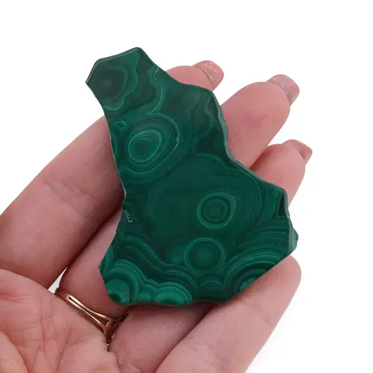 Felie slefuita unicat din Malachit natural, M1, imagine 2