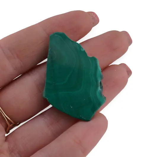 Felie slefuita unicat din Malachit natural, M10, imagine 2