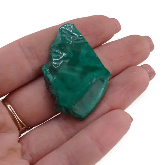 Felie slefuita unicat din Malachit natural, M10, imagine 3