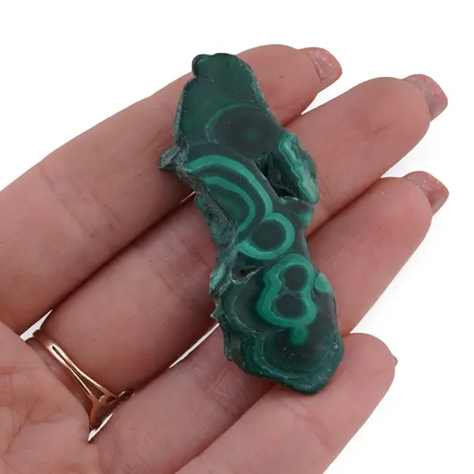 Felie slefuita unicat din Malachit natural, M11, imagine 2