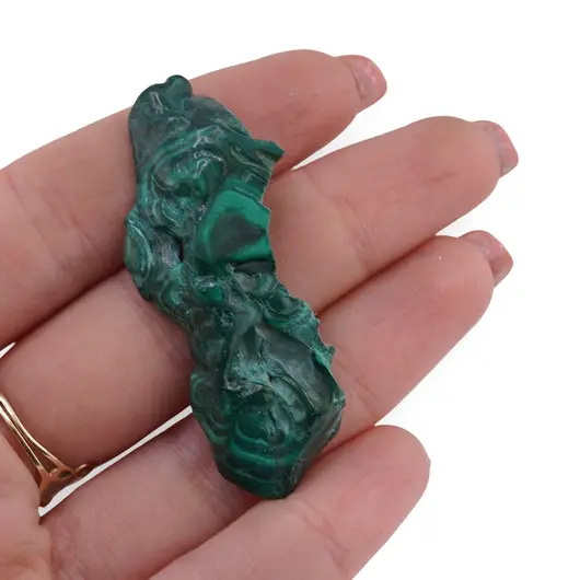 Felie slefuita unicat din Malachit natural, M11, imagine 3