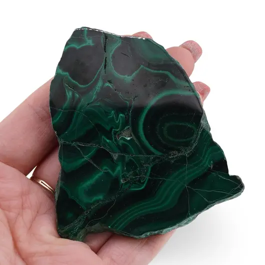 Felie slefuita unicat din Malachit natural, M2, imagine 2