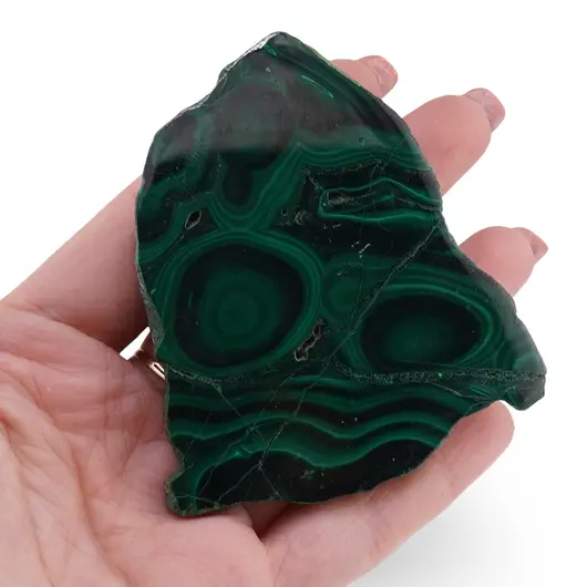 Felie slefuita unicat din Malachit natural, M2, imagine 3