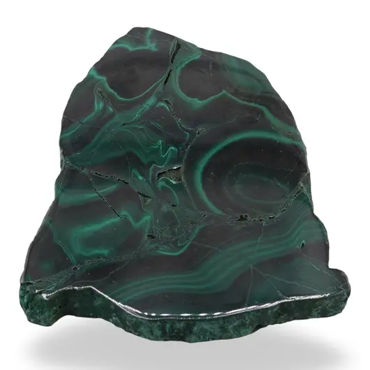 Felie slefuita unicat din Malachit natural, M2