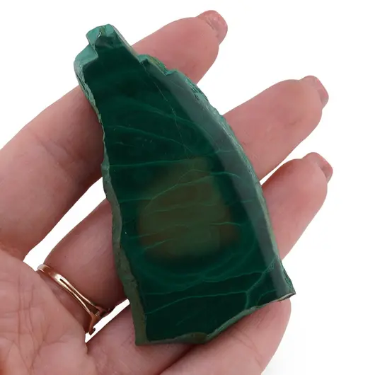 Felie slefuita unicat din Malachit natural, M3, imagine 2