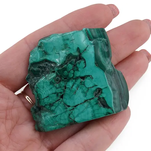 Felie slefuita unicat din Malachit natural, M4, imagine 2