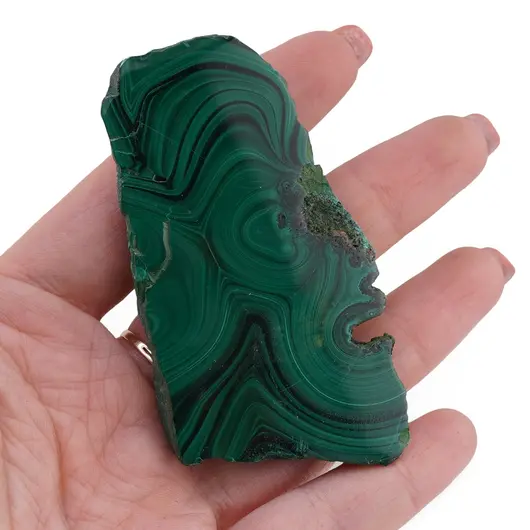 Felie slefuita unicat din Malachit natural, M5, imagine 3