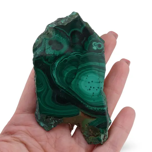 Felie slefuita unicat din Malachit natural, M6, imagine 2