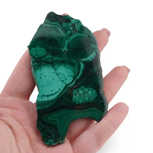 Felie slefuita unicat din Malachit natural, M6, imagine 3