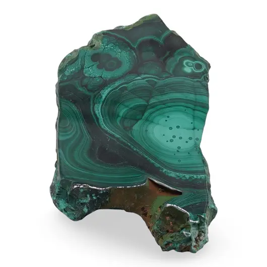 Felie slefuita unicat din Malachit natural, M6