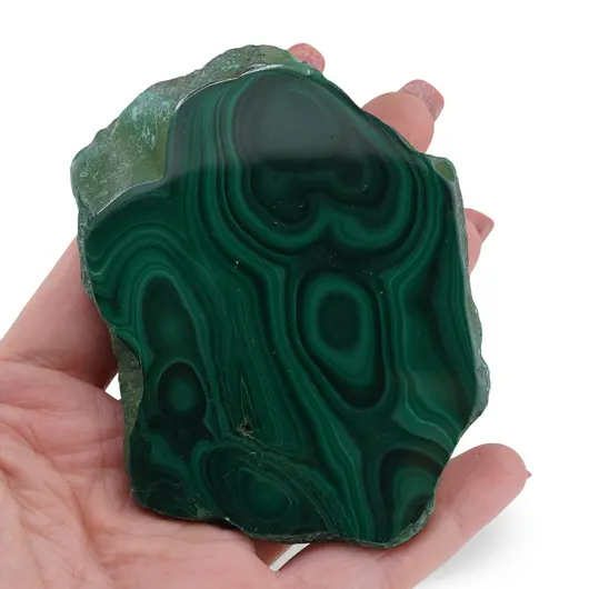 Felie slefuita unicat din Malachit natural, M7, imagine 2