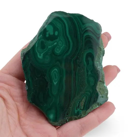 Felie slefuita unicat din Malachit natural, M7, imagine 3