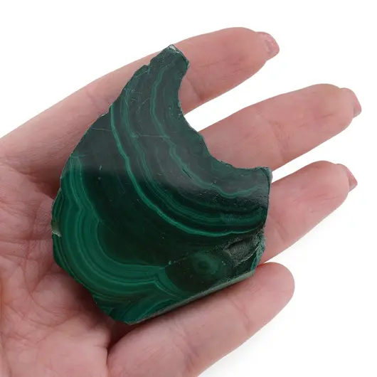 Felie slefuita unicat din Malachit natural, M8, imagine 2