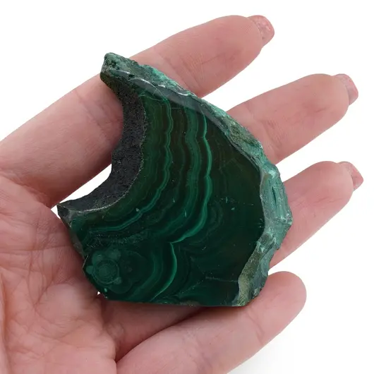 Felie slefuita unicat din Malachit natural, M8, imagine 3