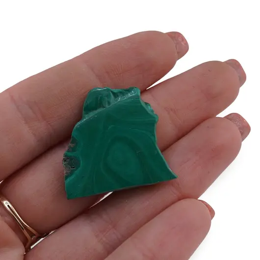 Felie slefuita unicat din Malachit natural, M9, imagine 2