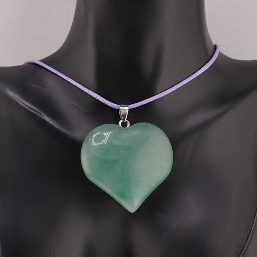 Pandantiv inima din Aventurin, 40mm, imagine 2