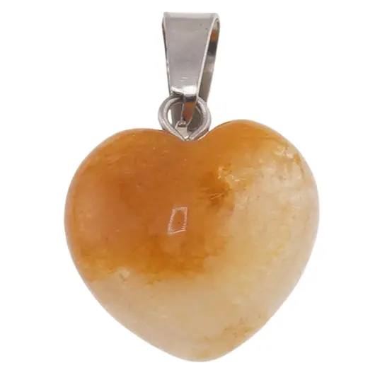 Pandantiv inima din Calcit, 15mm, imagine 2