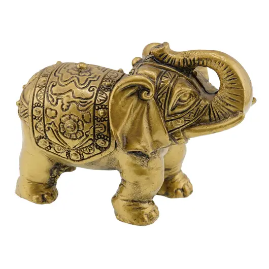 Statueta feng shui Elefant cu trompa ridicata pentru noroc si prosperitate - 8cm