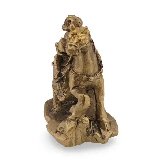 Statueta feng shui Maimuta cu piersica pe Cal - 8,5cm, imagine 2