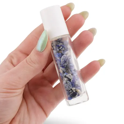 Sticluta roll-on cu cristale naturale Lapis Lazuli, 10ml, imagine 4