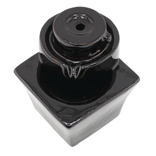 Suport ardere conuri parfumate cascada - backflow, model minimalist, maro - 7cm, imagine 2