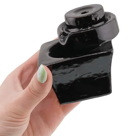 Suport ardere conuri parfumate cascada - backflow, model minimalist, maro - 7cm, imagine 3