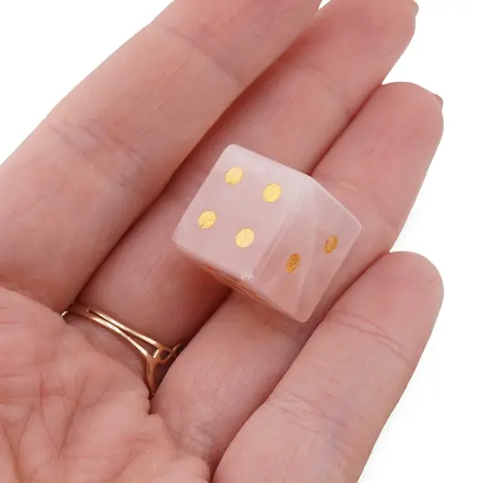 Zar pentru noroc din Cuart roz, 15mm, imagine 3