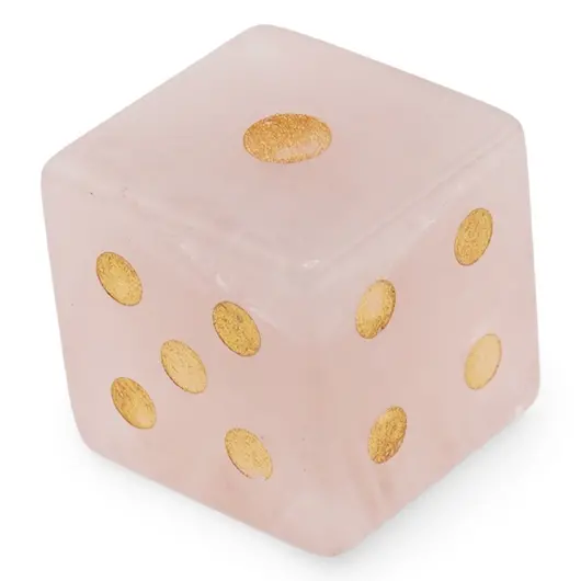 Zar pentru noroc din Cuart roz, 15mm