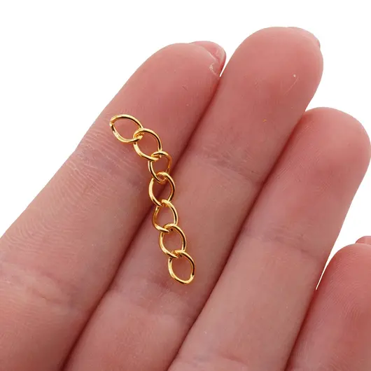 Accesorii din metal auriu - lantisoare de prelungire pentru bijuterii, imagine 2