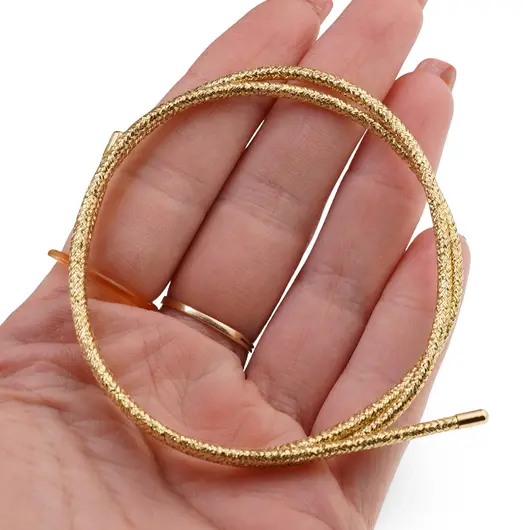 Bratara/colier magnetic din ata aurie, 51cm, imagine 3