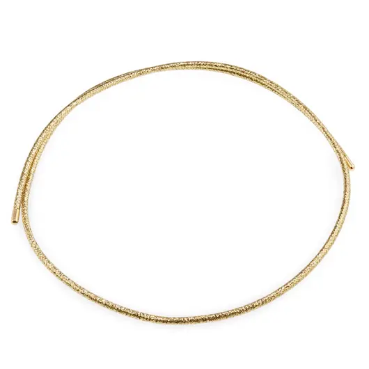 Bratara/colier magnetic din ata aurie, 51cm