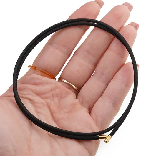 Bratara/colier magnetic din ata neagra, 51cm, imagine 3