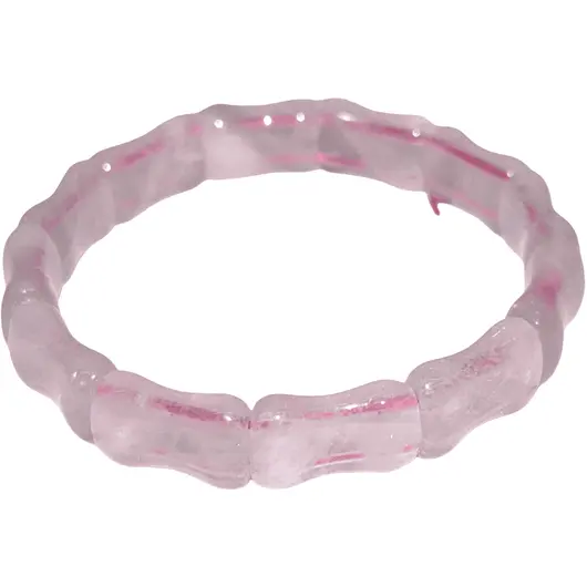 Bratara lata Cuart roz model plat pe elastic