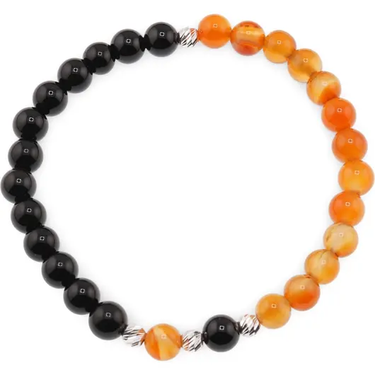 Bratara pentru VOINTA cu cristale naturale si Argint 925, 6mm, imagine 3