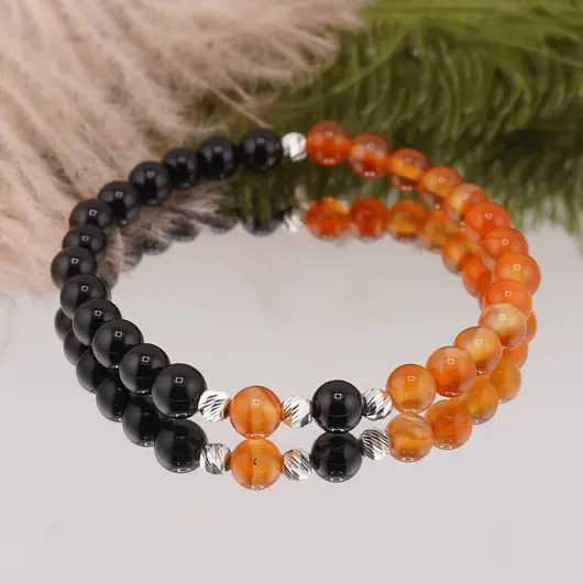 Bratara pentru VOINTA cu cristale naturale si Argint 925, 6mm, imagine 4