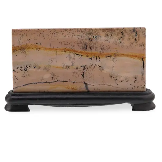 Felie Jasp Peisaj unicat cu suport din lemn, 12cm - A1