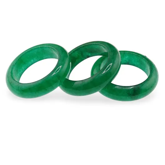 Inel circular din jad verde, 17-19mm