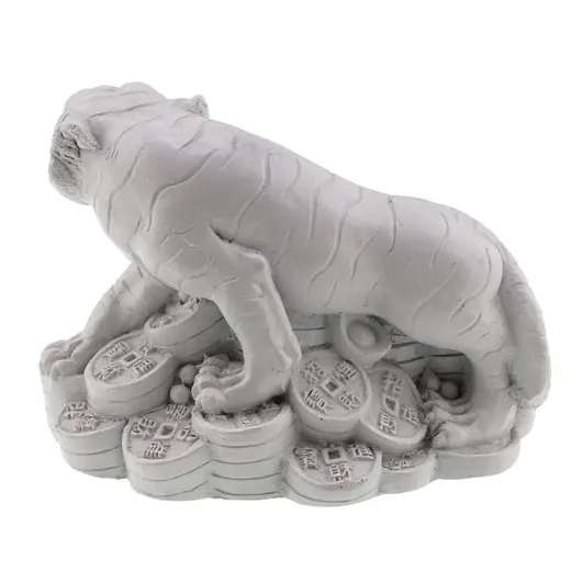 Statueta feng shui Tigru cu monede, pepite si perle pentru abundenta - 9cm, imagine 2