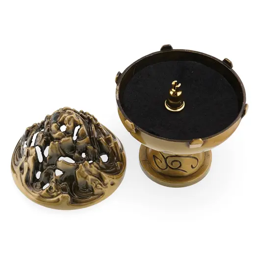 Vas pentru ardere tamaie si ierburi parfumate boshanlu, munte sacru - 11,5cm, imagine 2