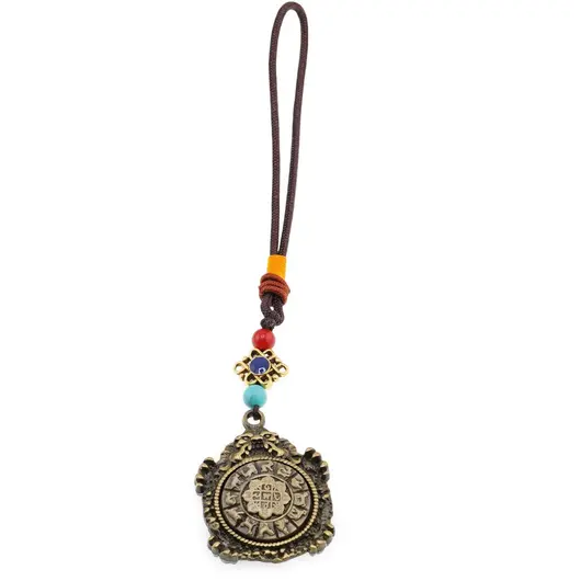 Amuleta Feng Shui Zodiac cu Dragon si Zodiac pentru protectie si bunastare, alama