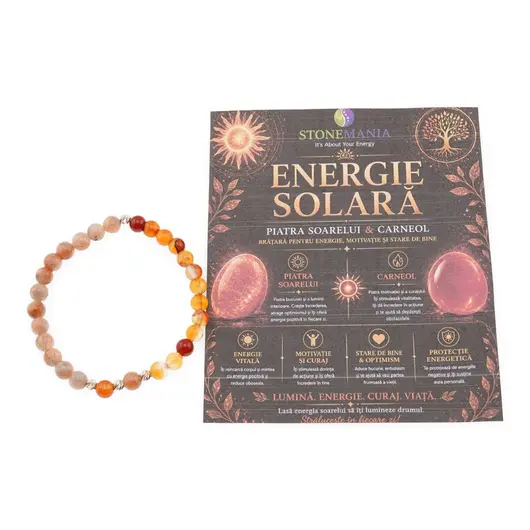 Bratara ENERGIE SOLARA cu cristale naturale si Argint 925, 6-7mm, imagine 2