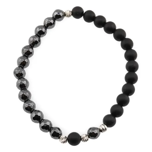 Bratara pentru PROTECTIE ABSOLUTA cu cristale naturale si Argint 925, 6mm, imagine 3