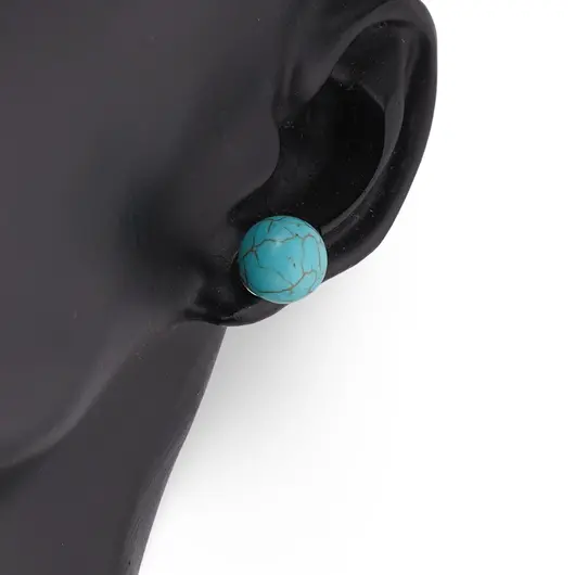 Cercei cu surub Turcoaz sfere 8mm, imagine 2